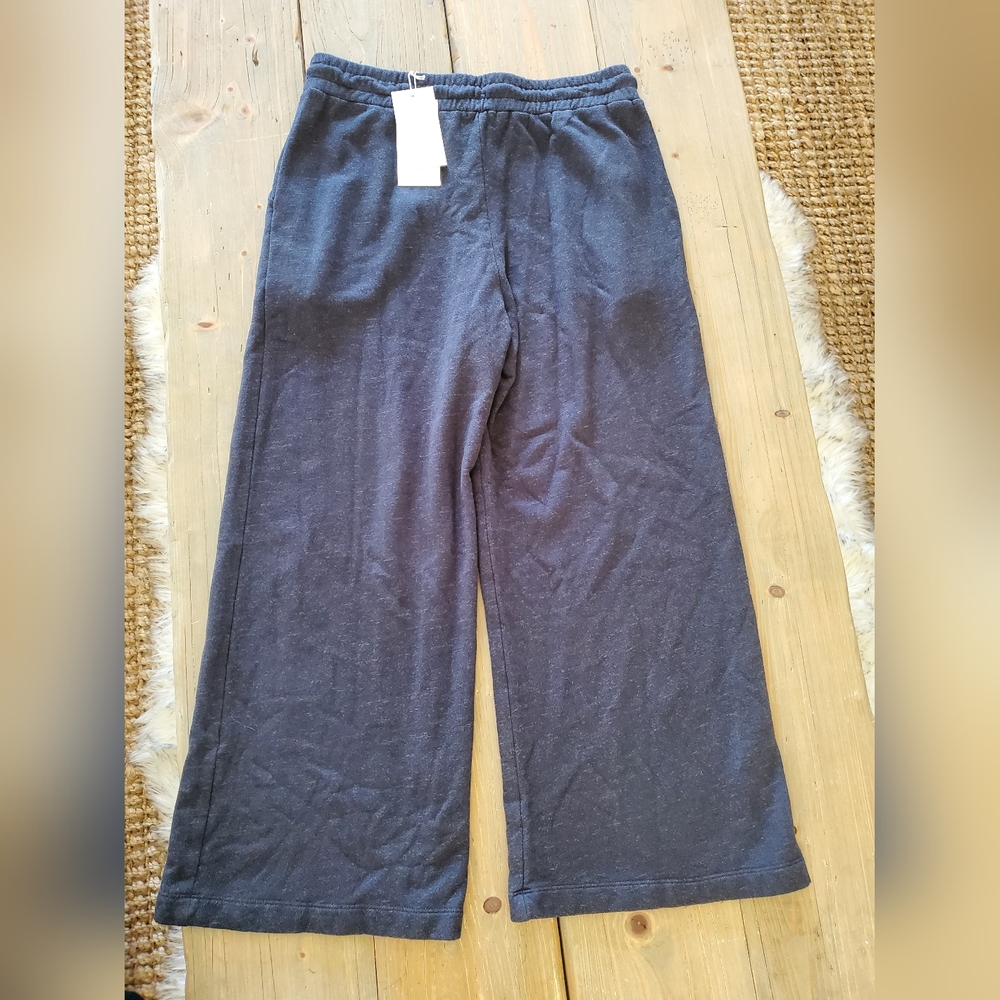 JOHNNY WAS CALME~ Wide Crop Drawstring Pant GRAPHITE Size Large NWT $148